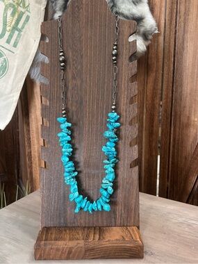 Genuine Chunky Turquoise 32” Necklace
